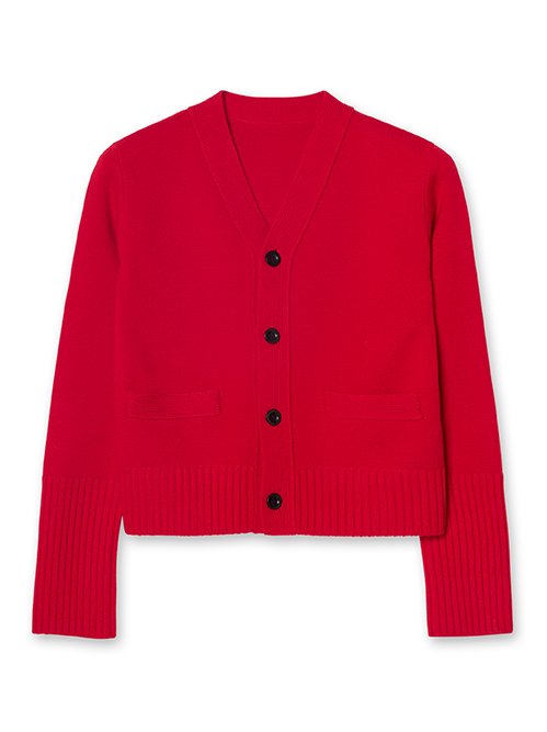 サカイ - sacai | Wool Knit Cardigan-Red-1の通販 | RESTIR リステア
