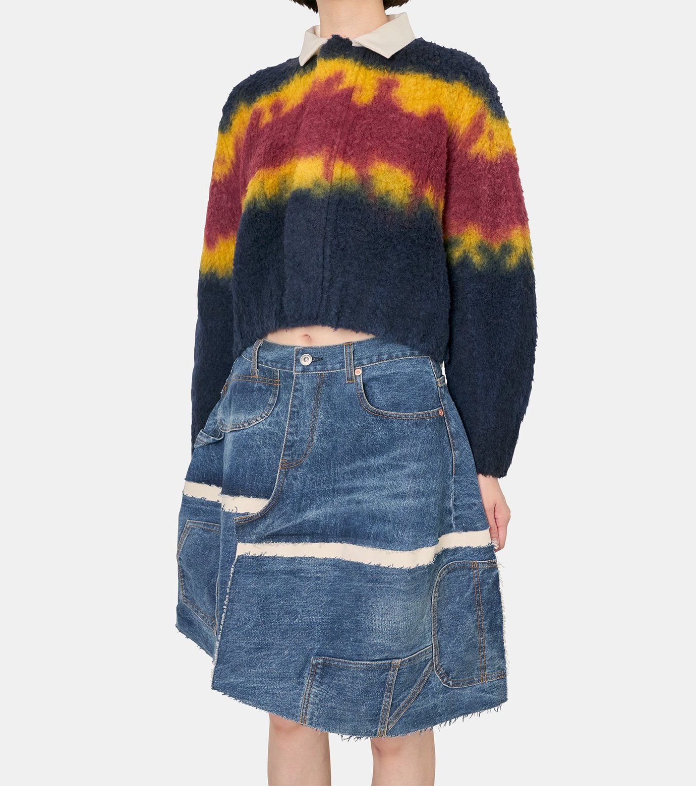 サカイ - sacai | Chusen-Dyed Knit Cardigan-Navy-1の通販 | RESTIR