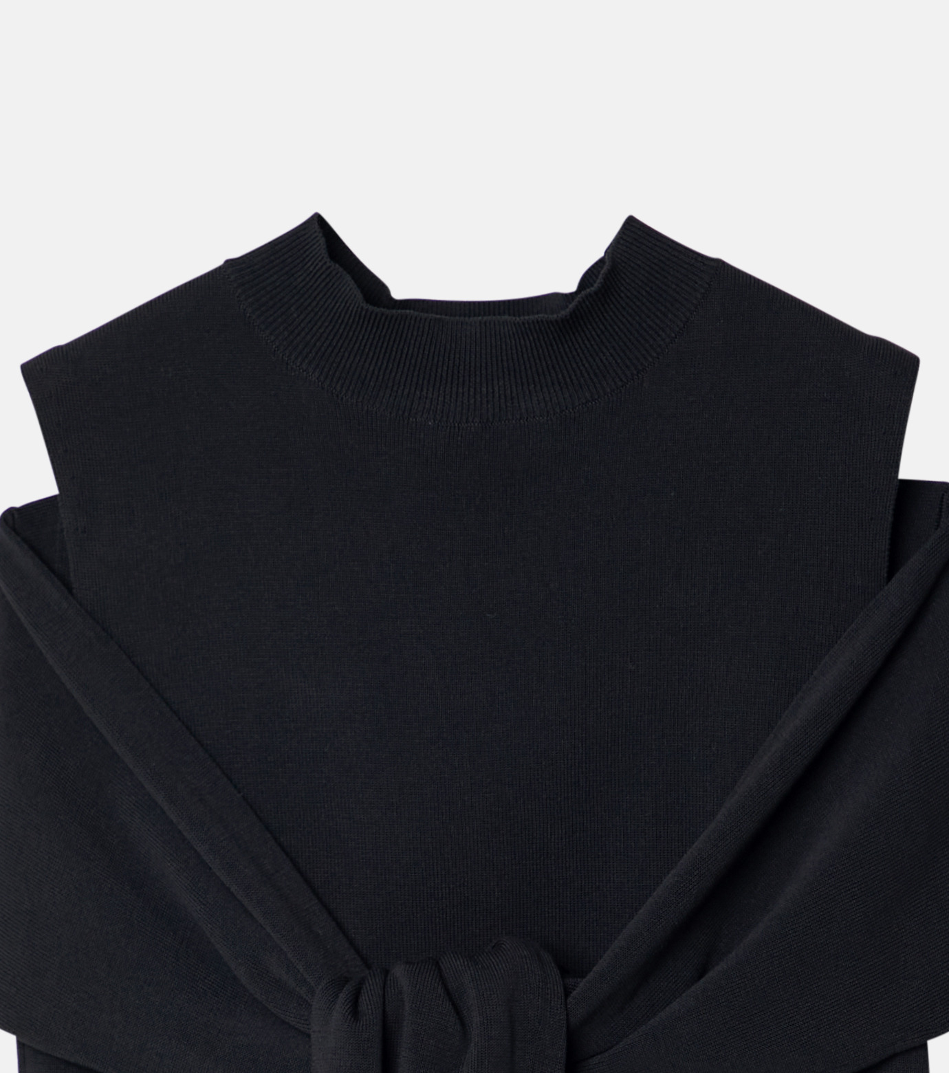 LE CIEL BLEU - 【新品】LE CIEL BLEU   テープディティールニット   ブラック セール】ショルダーアウトウエストテープニット / Shoulder Out