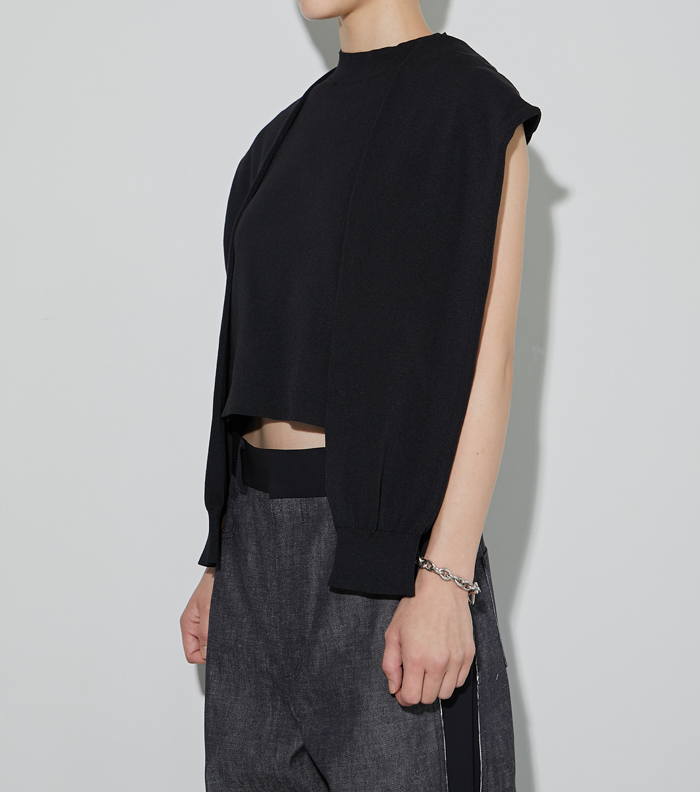 ルシェルブルーヒョウ柄トップス ル シェル ブルー - LE CIEL BLEU | Tape Detail Lace | RESTIR