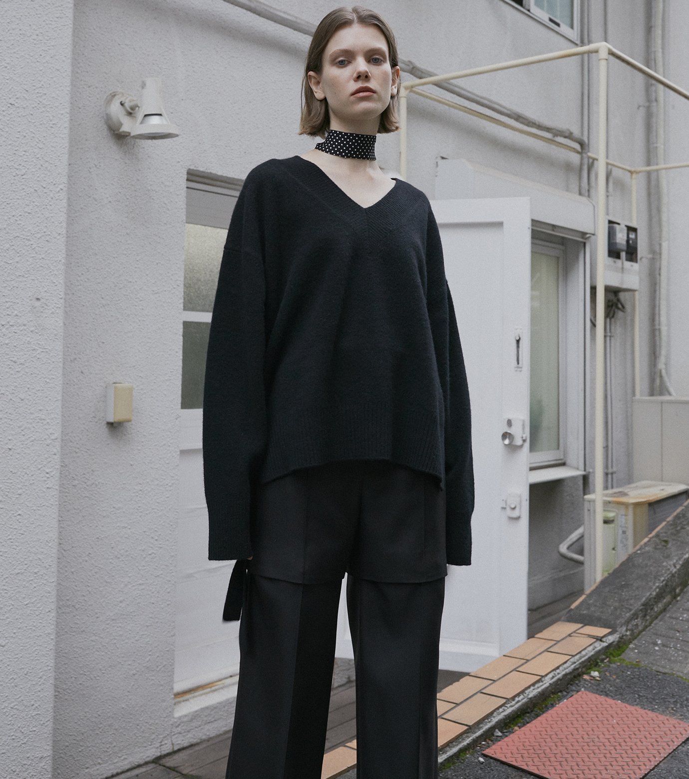 LE CIEL BLEU - Wool Cashmere V Neck Knit今期ルシェルブルーニット セール】ウールカシミヤVネックニット / Wool Cashmere V Neck