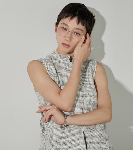 LE CIEL BLEU - ルシェルブルー MellowRibKnit グレー 完売品 送込み ル シェル ブルー - LE CIEL BLEU | Organza Bi-Color | RESTIR