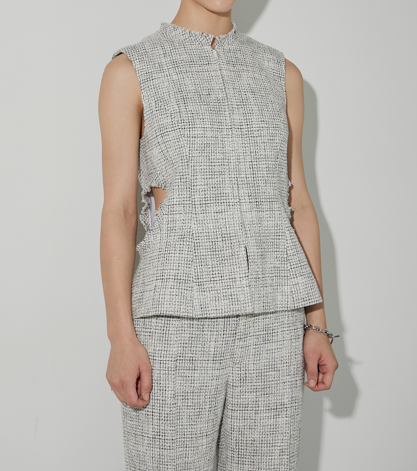 LE CIEL BLUE ドライリブトップ LE CIEL BLEU | APRIL Embrace your softness Tank w/Bows (col