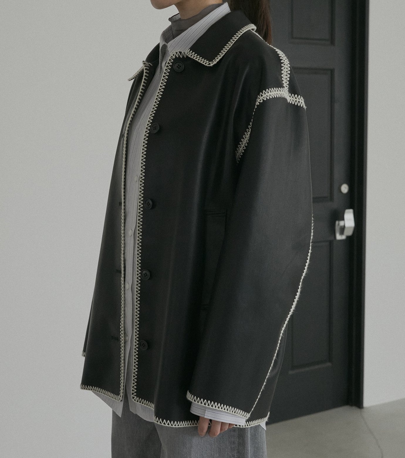 ル シェル ブルー - LE CIEL BLEU | Embroidery FauxLeather | RESTIR