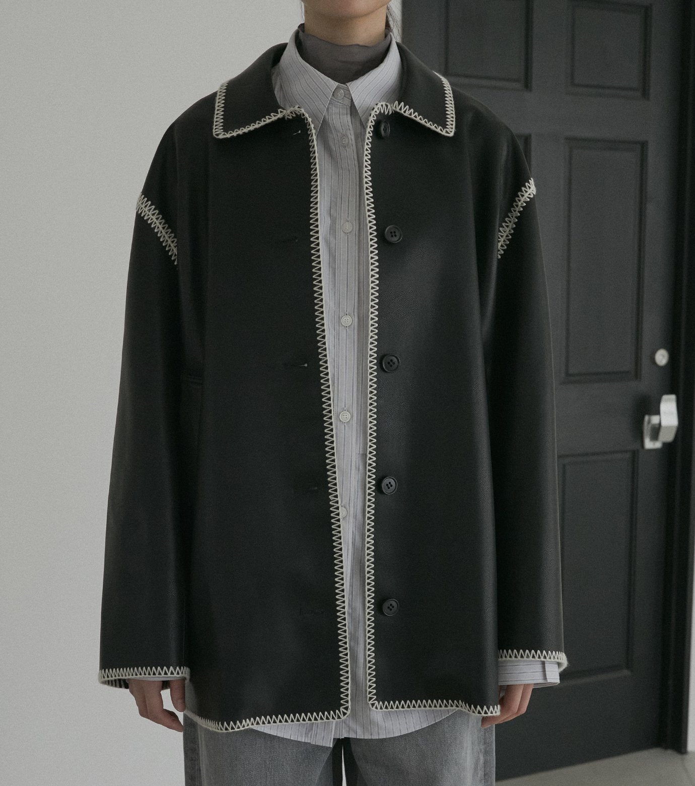 ル シェル ブルー - LE CIEL BLEU | Embroidery FauxLeather | RESTIR