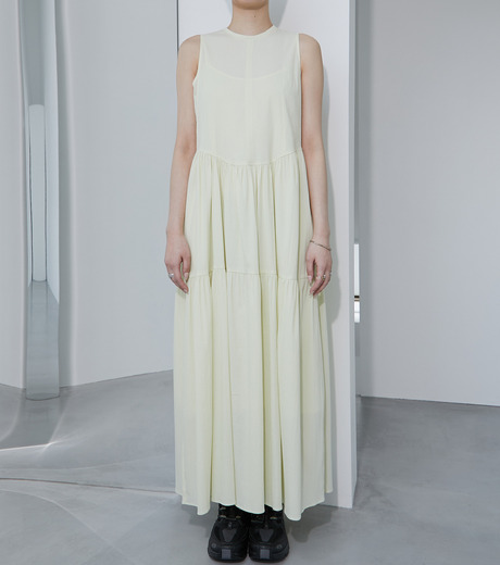 ル シェル ブルー - LE CIEL BLEU | Tiered Long Dress-Ivory-36