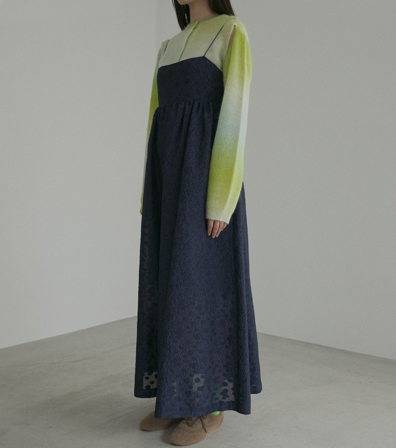 ル シェル ブルー - LE CIEL BLEU | Flower Sheer Jacquard