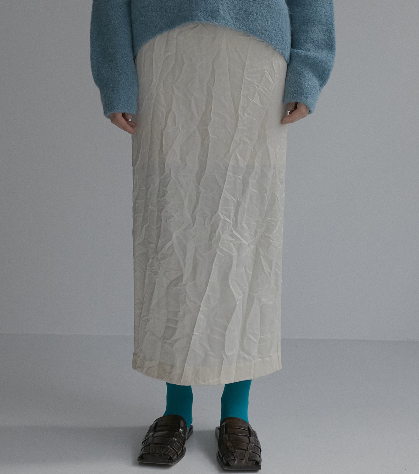 ル シェル ブルー - LE CIEL BLEU | Wrinkled Washed Satin