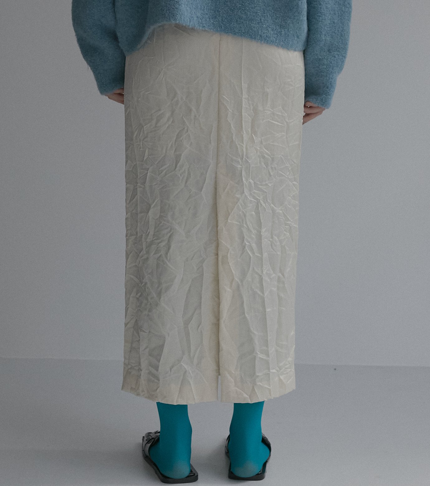 ル シェル ブルー - LE CIEL BLEU | Wrinkled Washed Satin