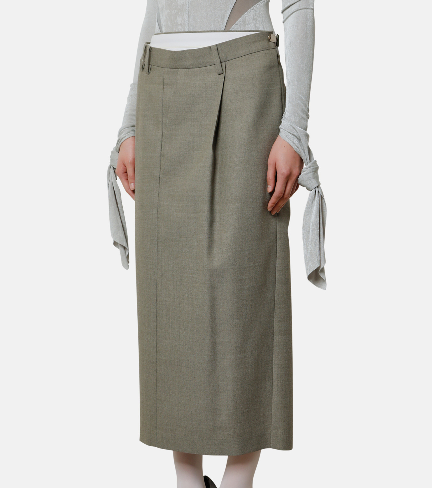 IRENE スカート アイレネ - IRENE | Clip Band Trompeouille Skirt-Green-34の