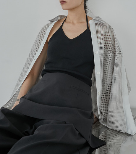 ル シェル ブルー - LE CIEL BLEU | Halterneck Knit | RESTIR リステア