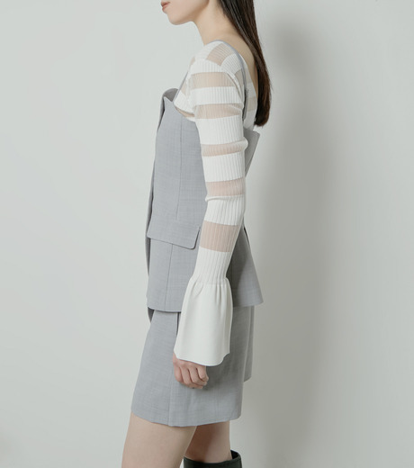 LE CIEL BLEU 23AW Wave Front Bustier