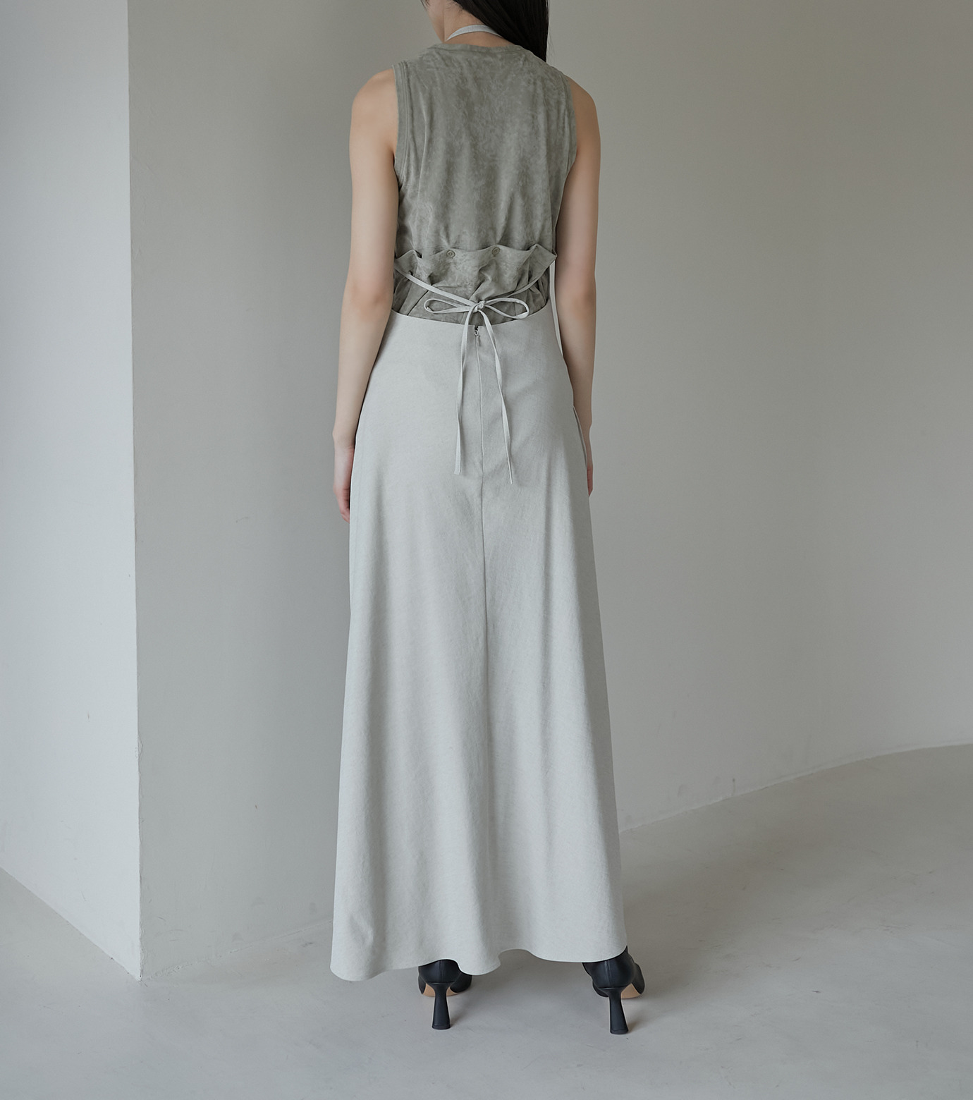 ル シェル ブルー - LE CIEL BLEU | Maxi Apron Dress-Light | RESTIR 