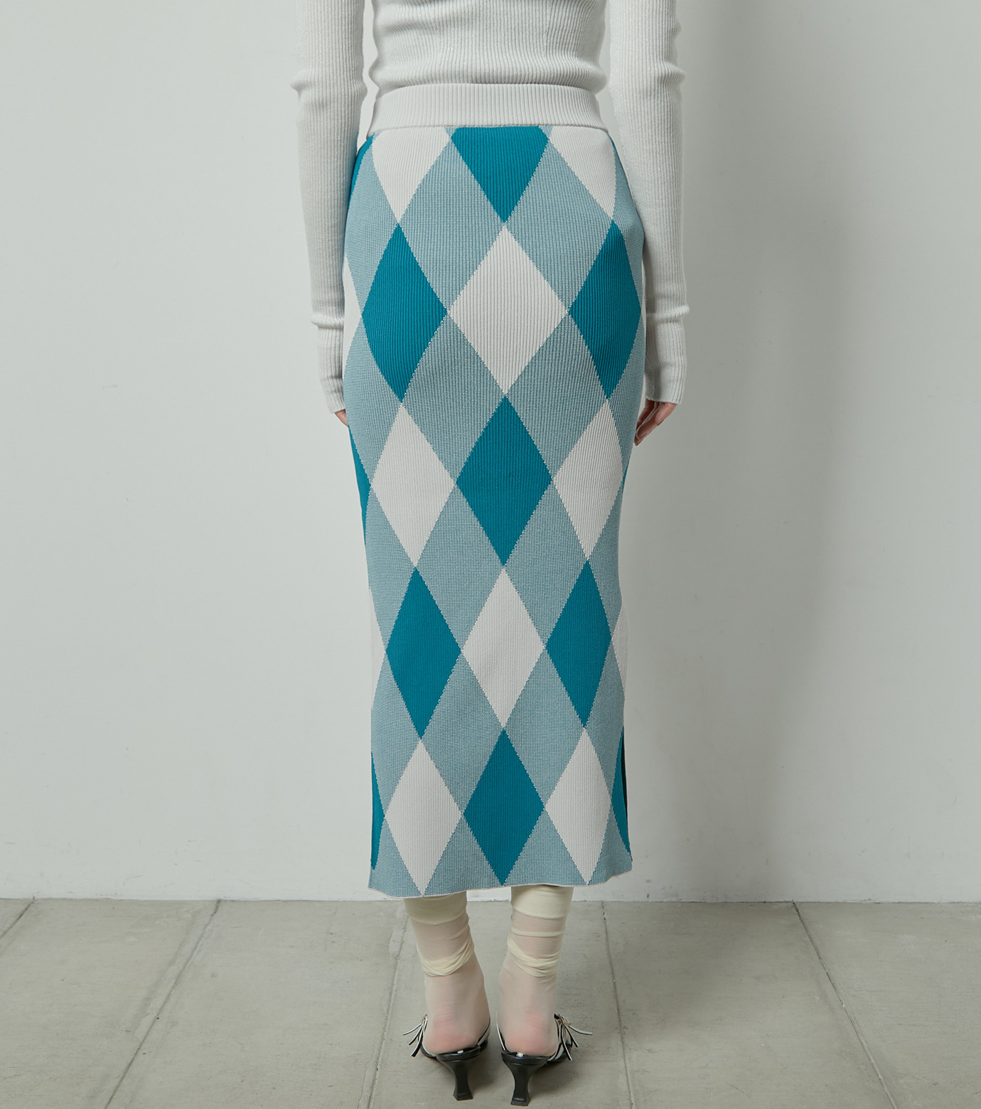 美品◇LE CIEL BLEU◇ルシエルブルー◇リネンラップスカート◇36 ル シェル ブルー - LE CIEL BLEU | Matelasse Pattern Rib Knit