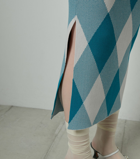 ル シェル ブルー - LE CIEL BLEU | Matelasse Pattern Rib Knit
