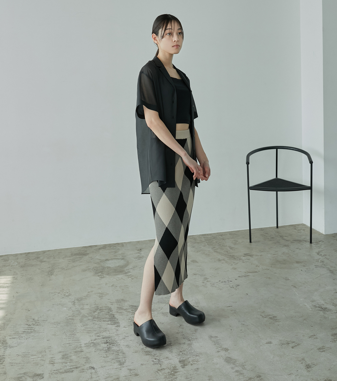 ル シェル ブルー - LE CIEL BLEU | Matelasse Pattern Rib Knit