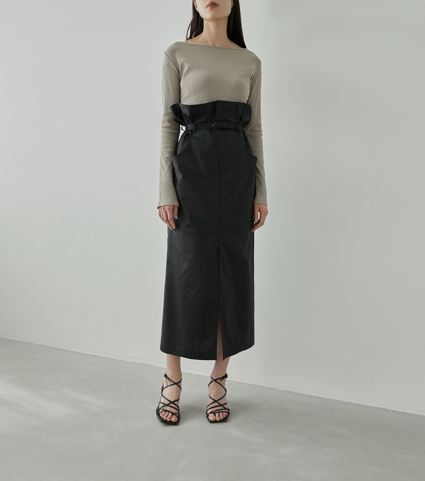 ル シェル ブルー - LE CIEL BLEU | Tafta 2waybelted Maxi | RESTIR 