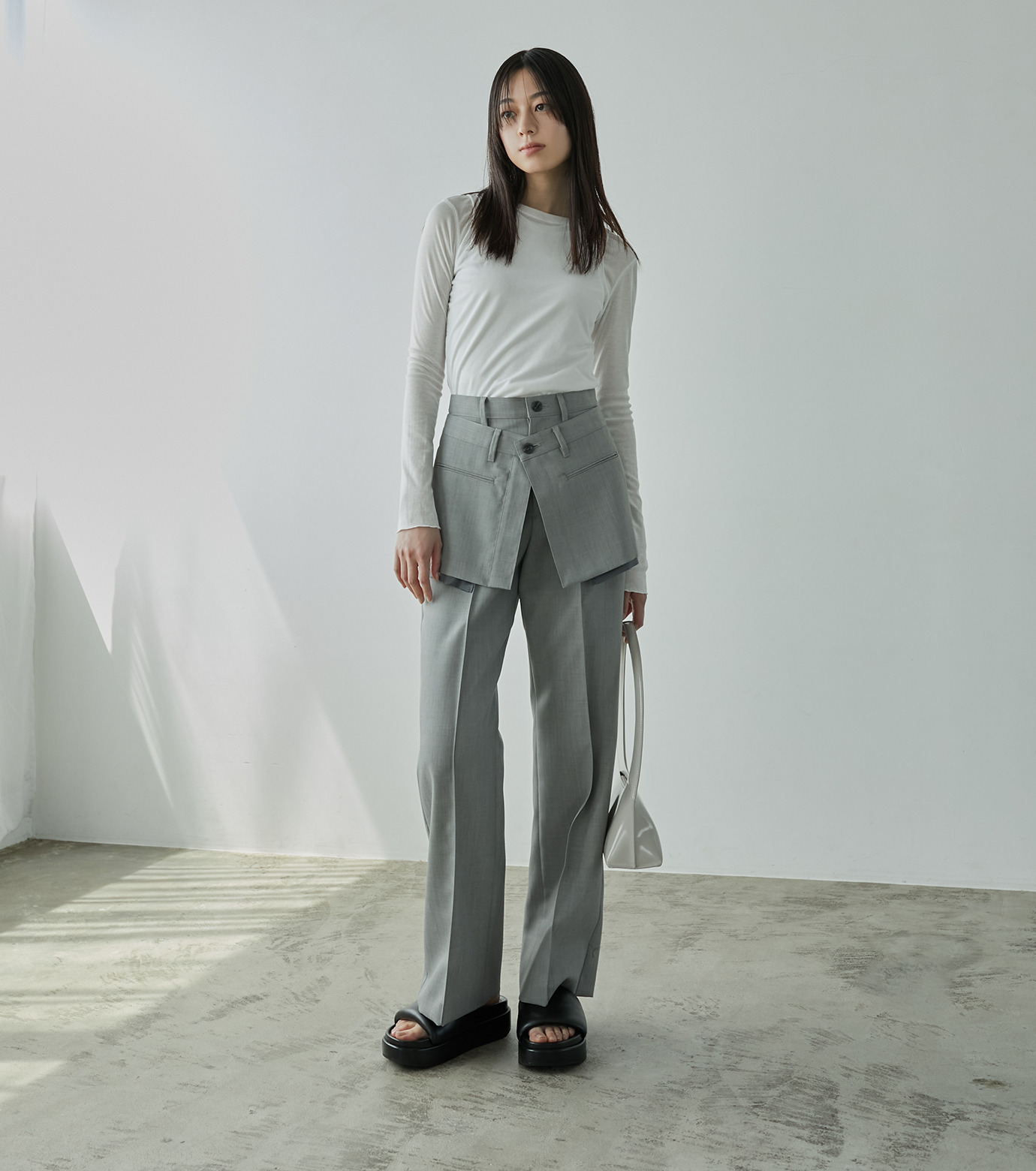 ル シェル ブルー - LE CIEL BLEU | Layered Straight Pants