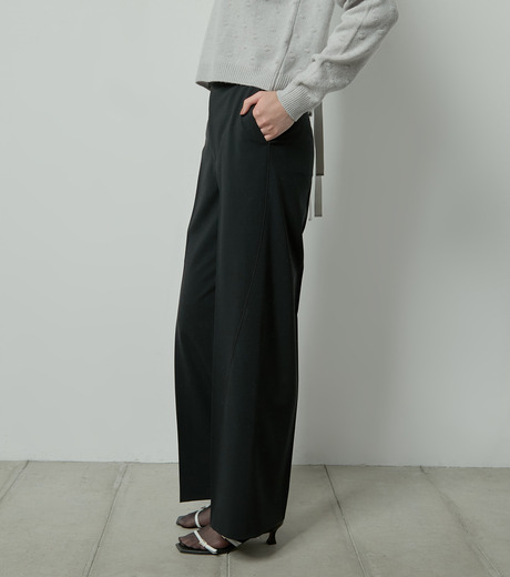 ル シェル ブルー - LE CIEL BLEU | Curve Line Slacks-Black-34の通販