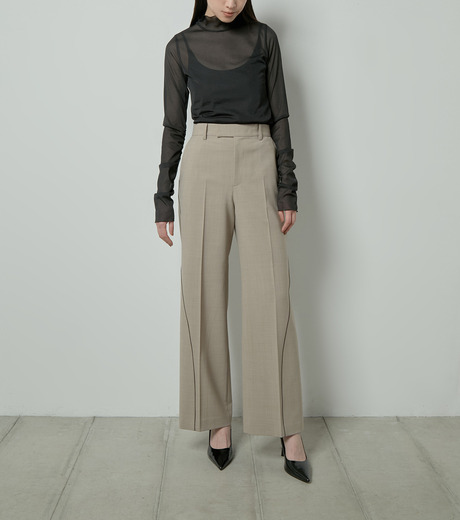 その他 LE-CIEL ル シェル ブルー - LE CIEL BLEU | Curve Line Slacks-Beige-34の通販