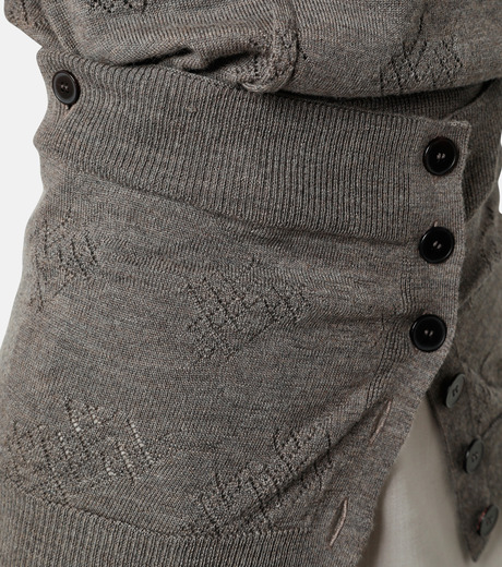 アイレネ - IRENE | Eyelet High Gauge V Knit-Brown-36の通販