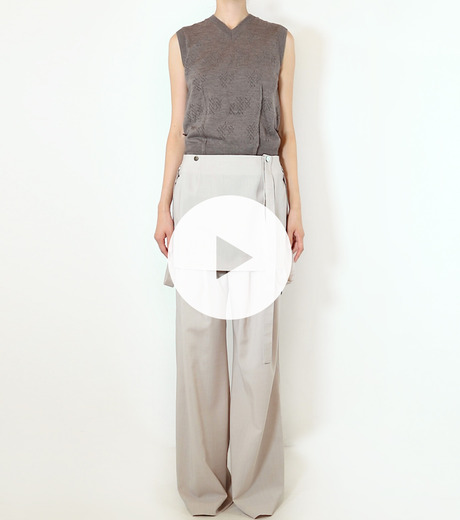 アイレネ - IRENE | Eyelet High Gauge V Knit-Brown-36の通販