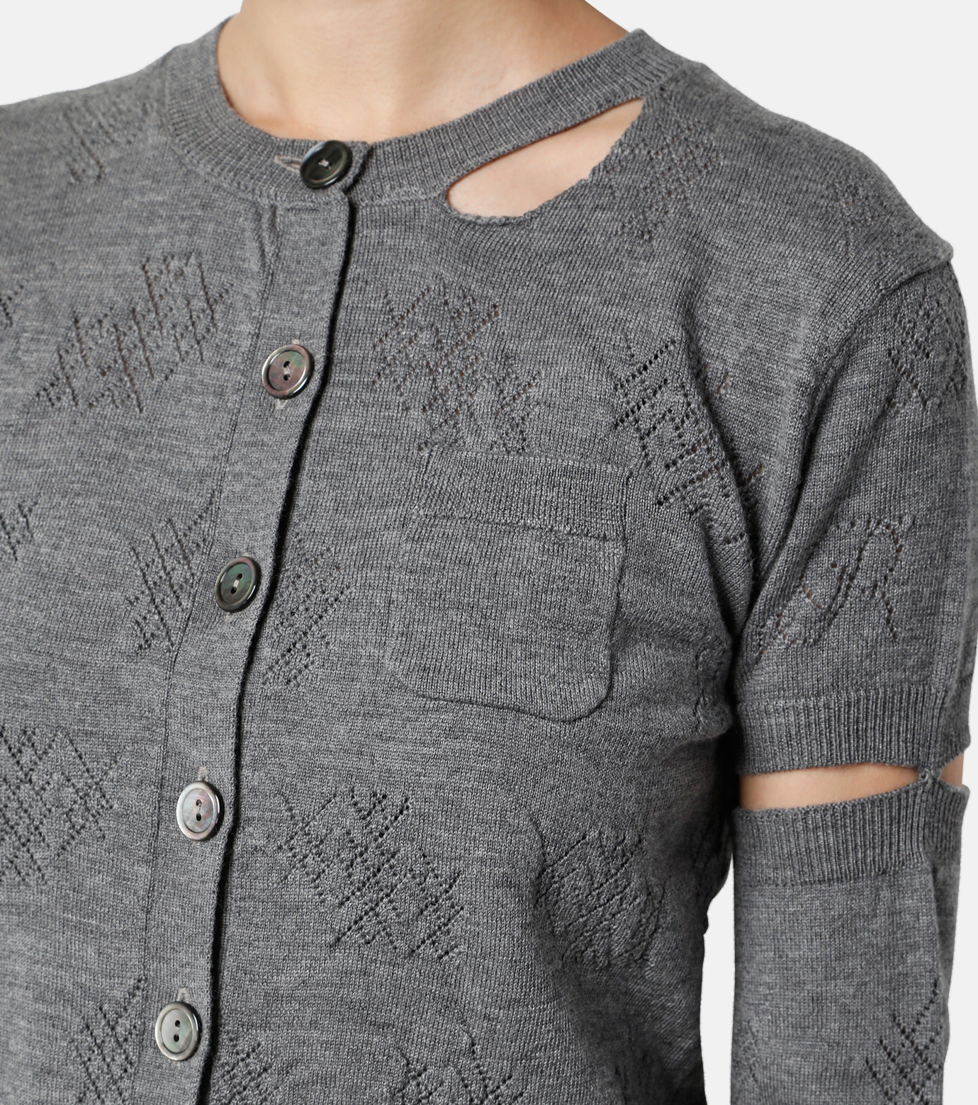 アイレネ　Eyelet High Gauge Cardigan IRENE Eyelet High Gauge Cardigan