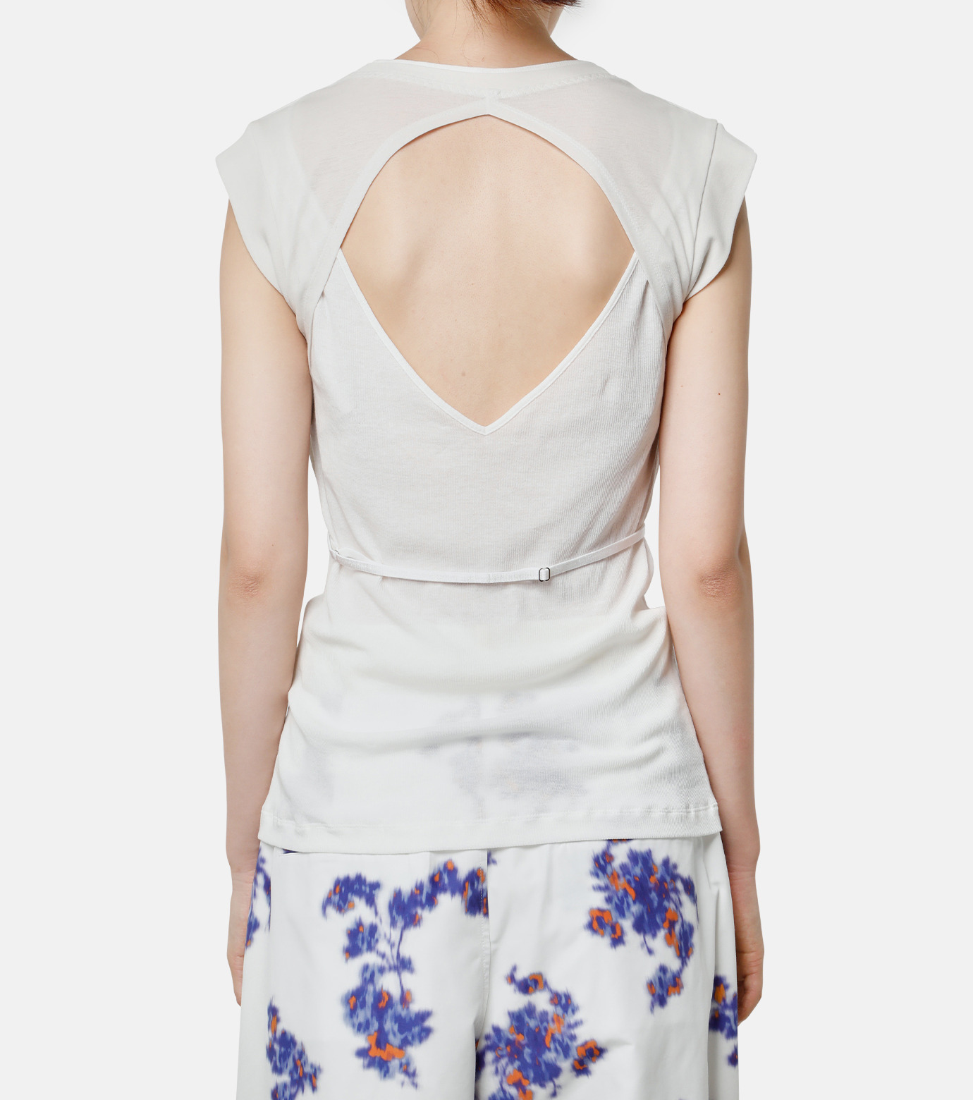アイレネ - IRENE | Sheer Layered Tank Top-Light Gray-36の