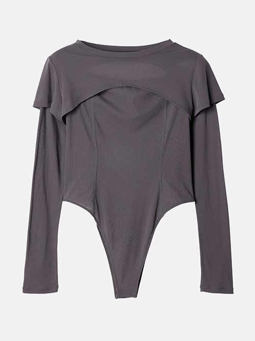 アイレネ IRENE Sheer Layered Longsleeves Tee レイヤードカットソー 26S82005 ホワイト サイズ：38 IRENE(アイレネ) Sheer Layered Longsleeves Teeレイヤード