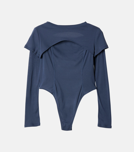アイレネ IRENE Sheer Layered Longsleeves Tee レイヤードカットソー 26S82005 ホワイト サイズ：38 IRENE(アイレネ) Sheer Layered Longsleeves Teeレイヤード