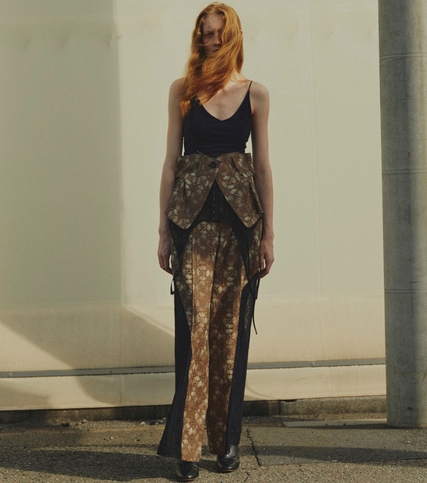 アイレネ - IRENE | Tile JQD×Lace Jumpsuit-Multi Colour-36の