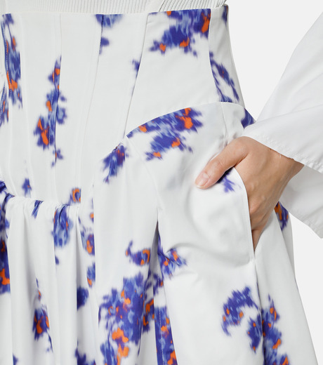 Pixel Flower Print Skirt-7