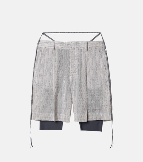 【irene】 ショートパンツ アイレネ - IRENE | Embroidery JQD Stripe Track Shorts-Light