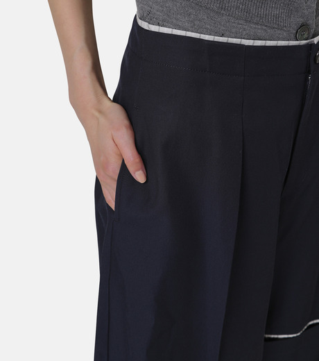 IRENE アイレネ パンツCotton Cut Out Trousers アイレネ - IRENE | Cotton Cut Out Trousers-Navy-36の通販