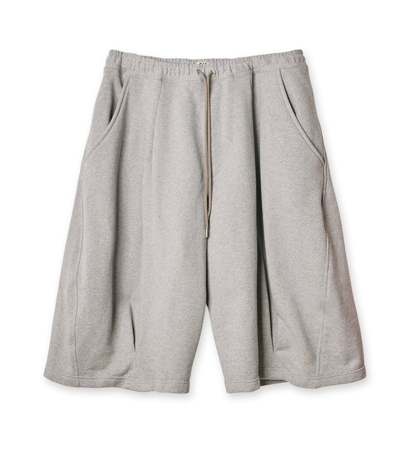 コッキ - KHOKI | Pleated Balloon Sweat Shorts-Gray-1の通販