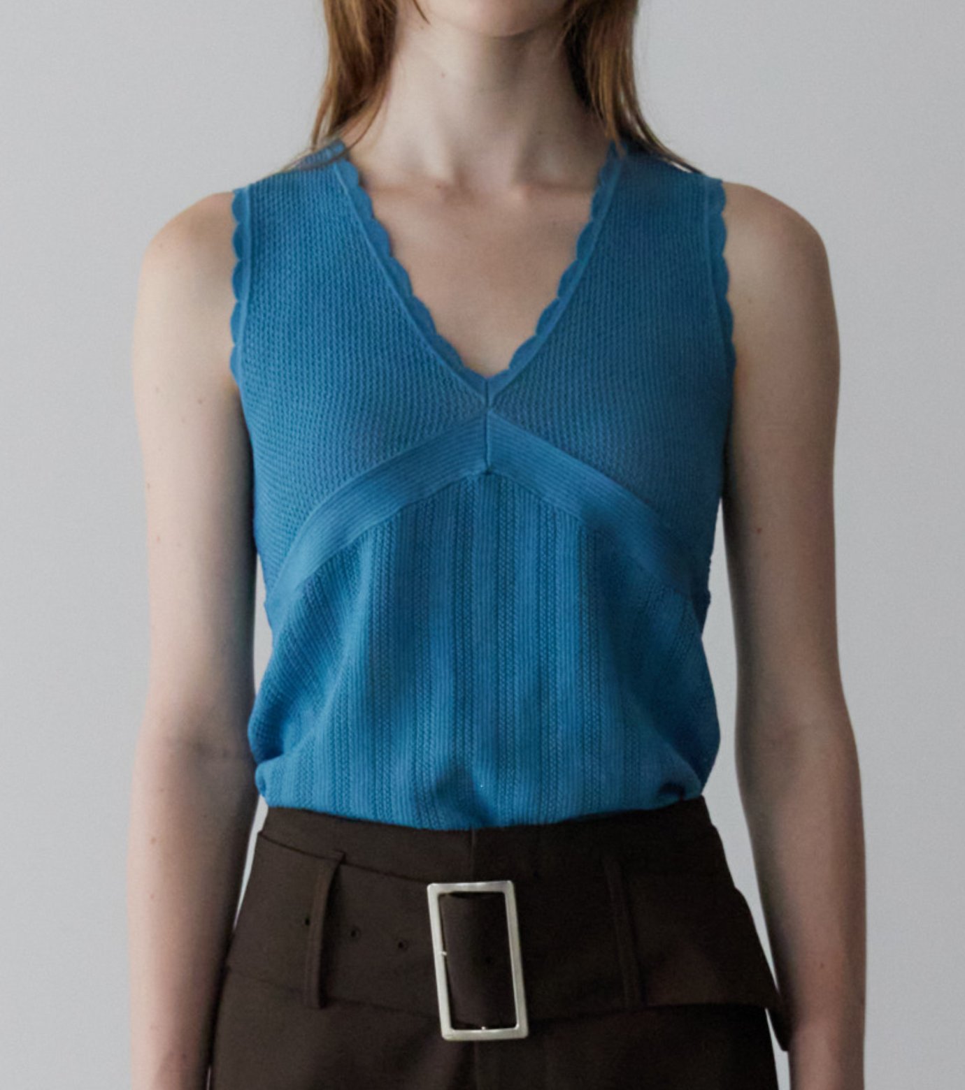 LE CIEL BLEU - ルシェルブルー Big Dot Lace Sleeveless Top ル シェル ブルー - LE CIEL BLEU | Dot Tulle Shortsleeve