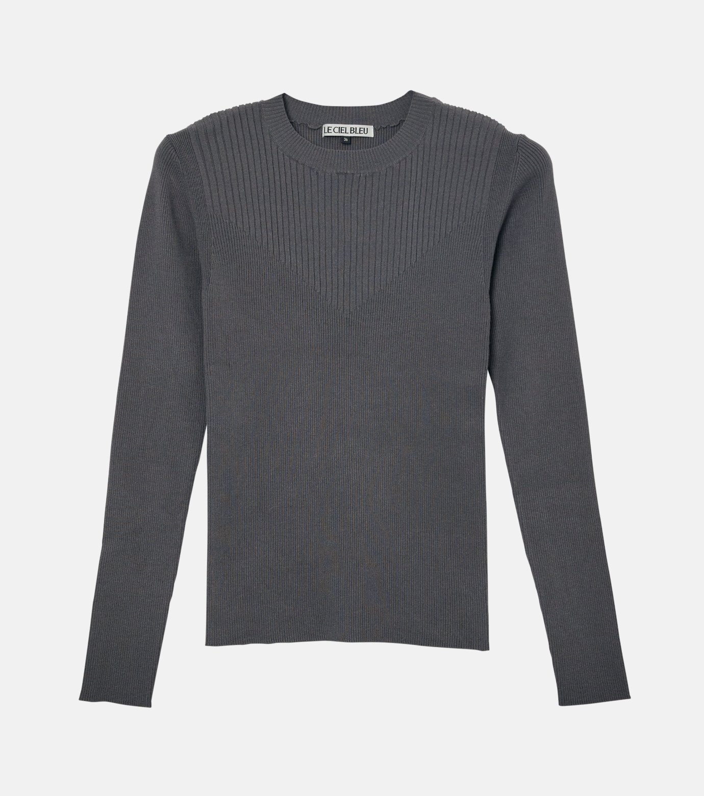 ル シェル ブルー - LE CIEL BLEU | Two-Texture Ribbed Knit | RESTIR