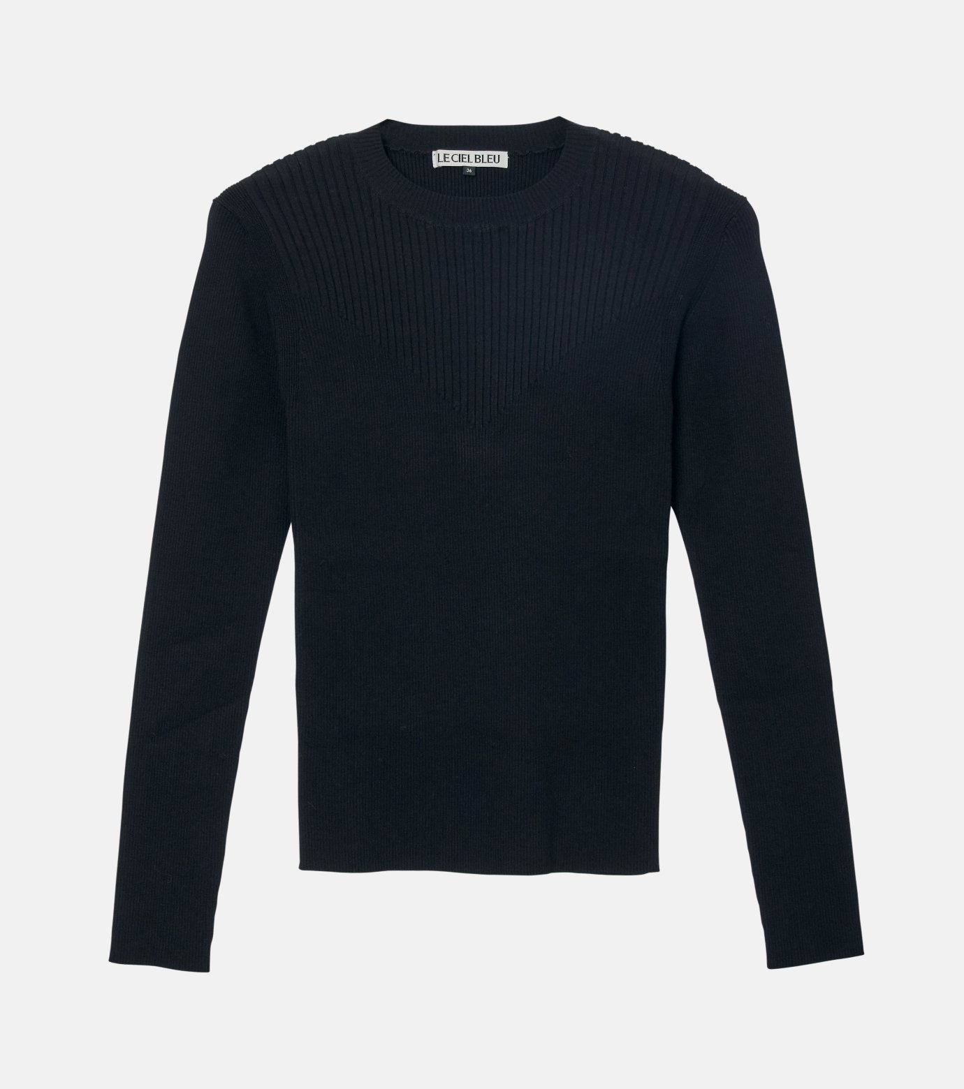 ル シェル ブルー - LE CIEL BLEU | Two-Texture Ribbed Knit | RESTIR