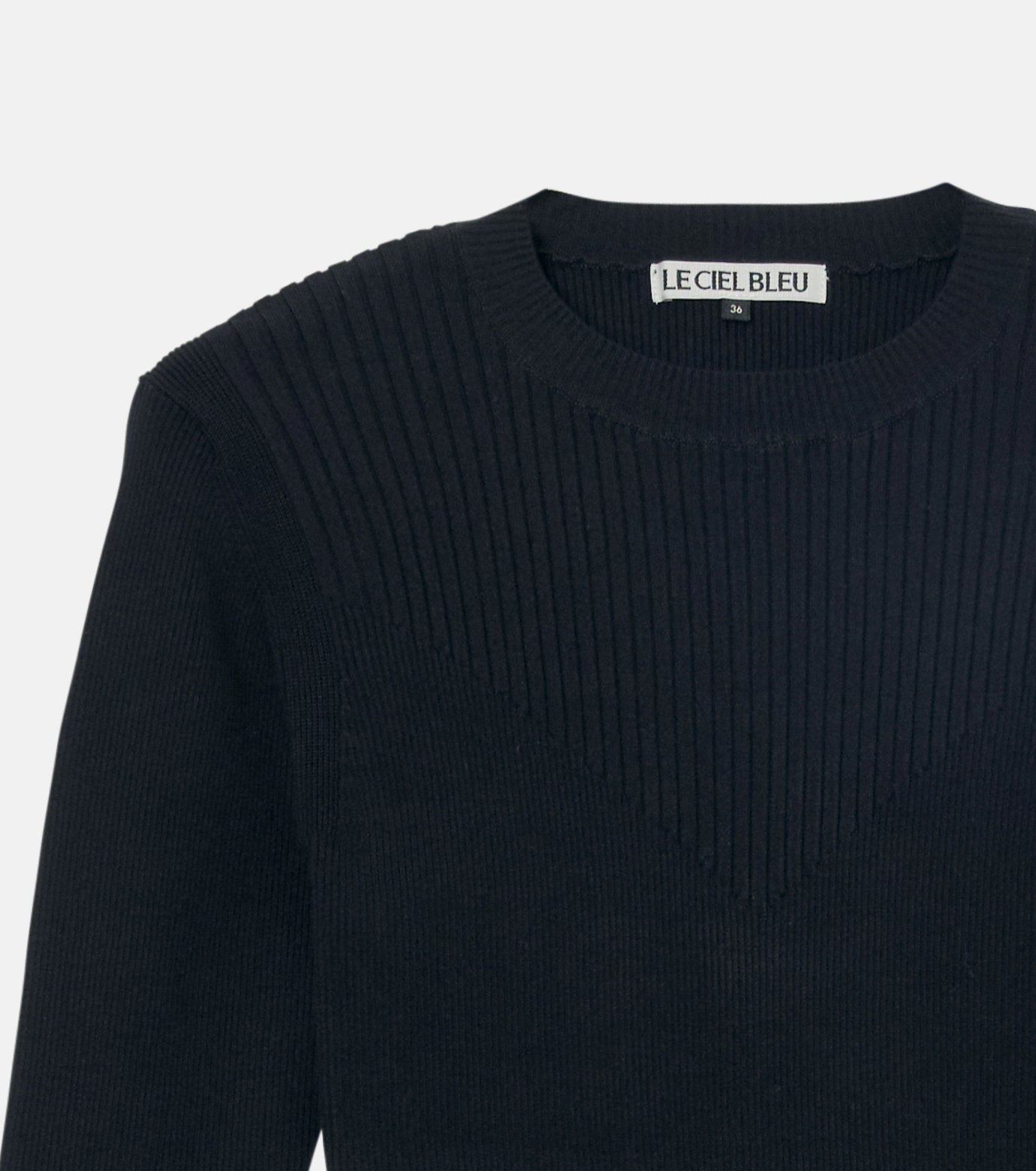 ル シェル ブルー - LE CIEL BLEU | Two-Texture Ribbed Knit | RESTIR