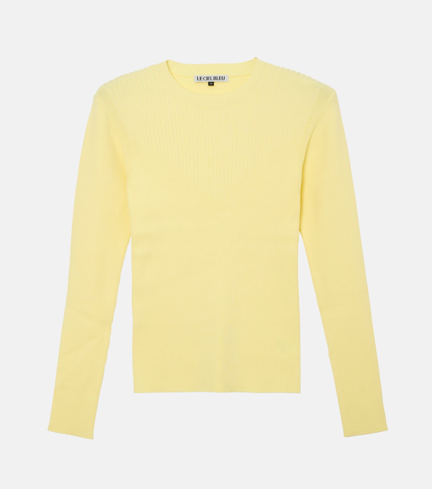 ル シェル ブルー - LE CIEL BLEU | Two-Texture Ribbed Knit | RESTIR