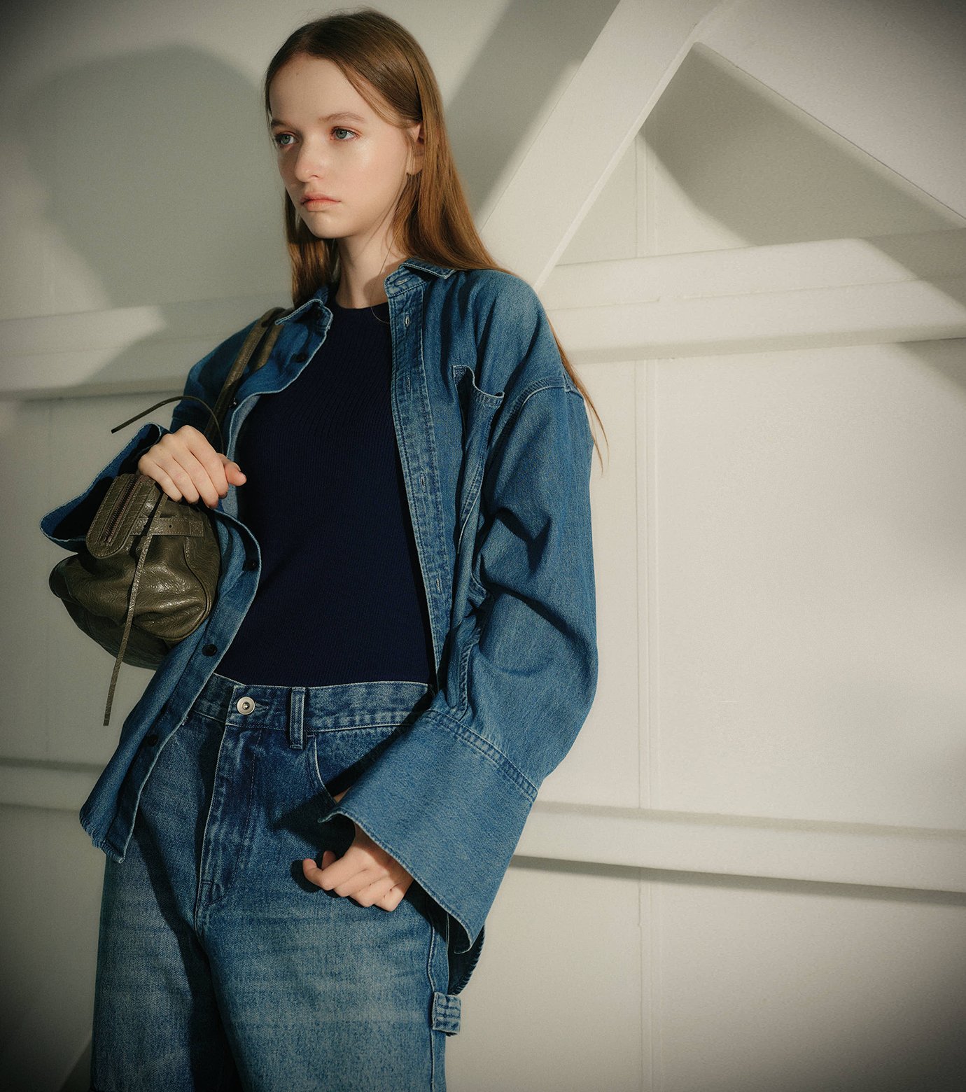 ル シェル ブルー - LE CIEL BLEU | Two-Texture Ribbed Knit | RESTIR