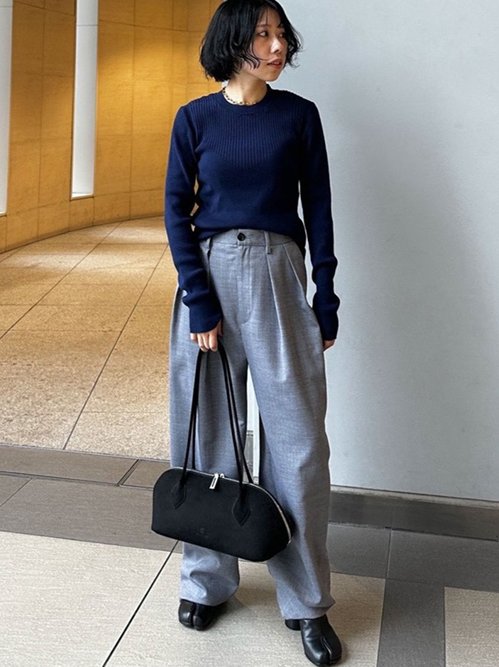 ル シェル ブルー - LE CIEL BLEU | Two-Texture Ribbed Knit | RESTIR