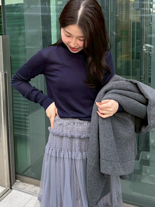 High-Gauge Turtleneck Knit
