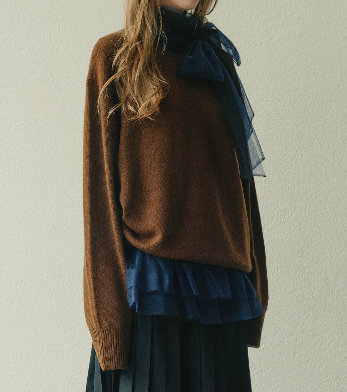 ル シェル ブルー - LE CIEL BLEU | V-Neck Knit | RESTIR リステア