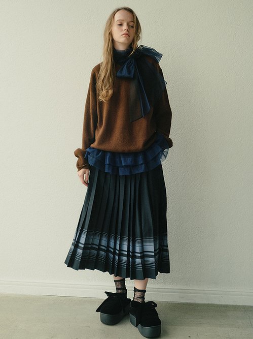 ル シェル ブルー - LE CIEL BLEU | V-Neck Knit | RESTIR リステア