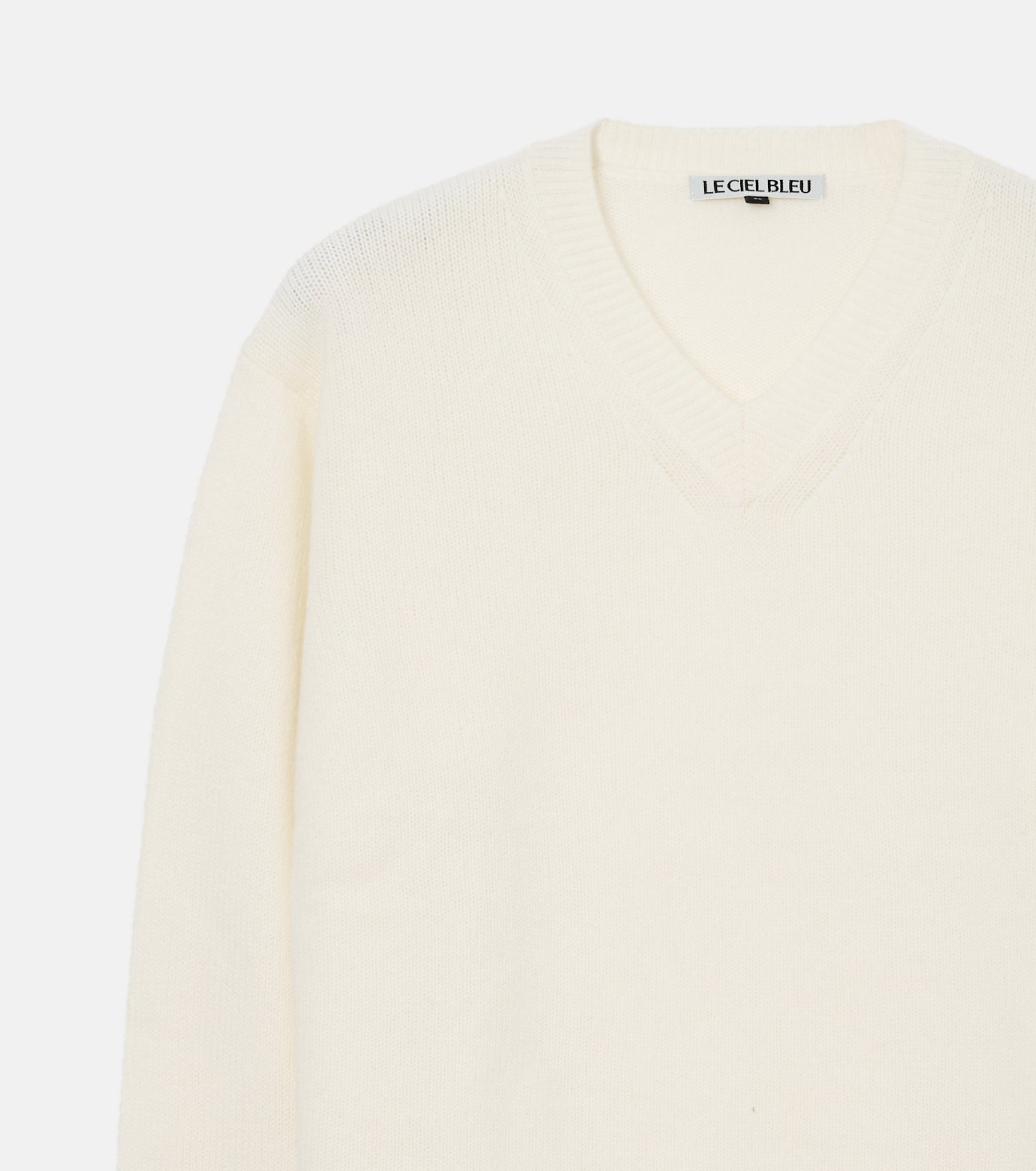 ル シェル ブルー - LE CIEL BLEU | V-Neck Knit Pullover-Off