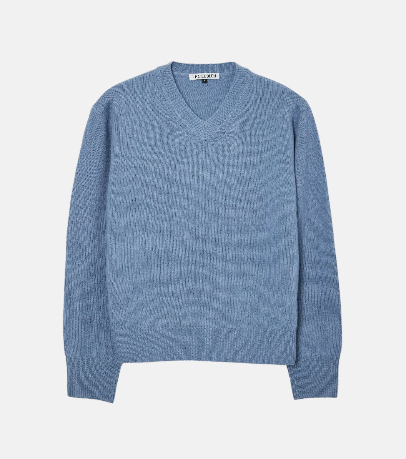 ル シェル ブルー - LE CIEL BLEU | V-Neck Knit Pullover-Light 