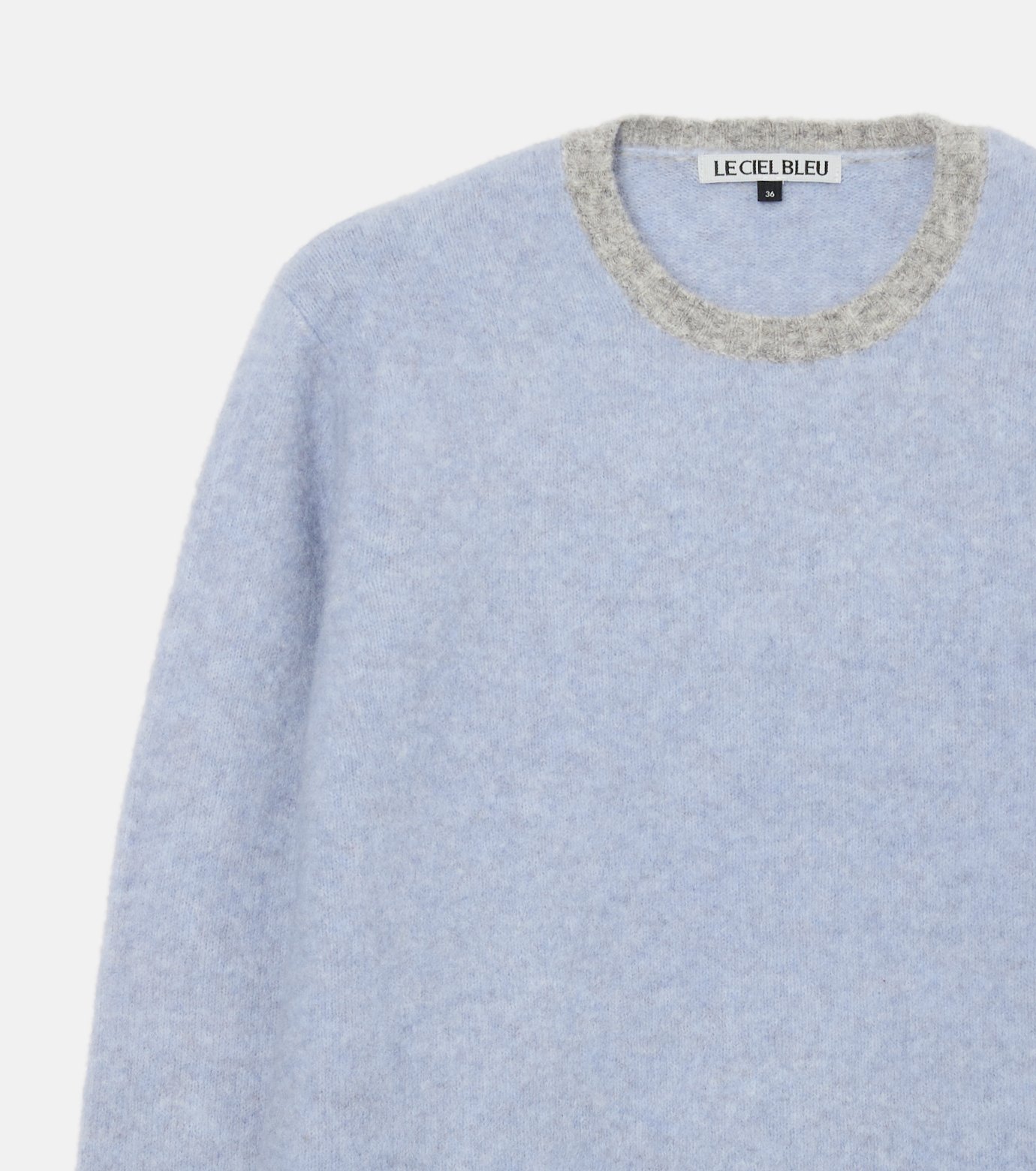 LE CIEL BLUE ルシェルブルーのカットソー ル シェル ブルー - LE CIEL BLEU | Color-Contrast Roundneck