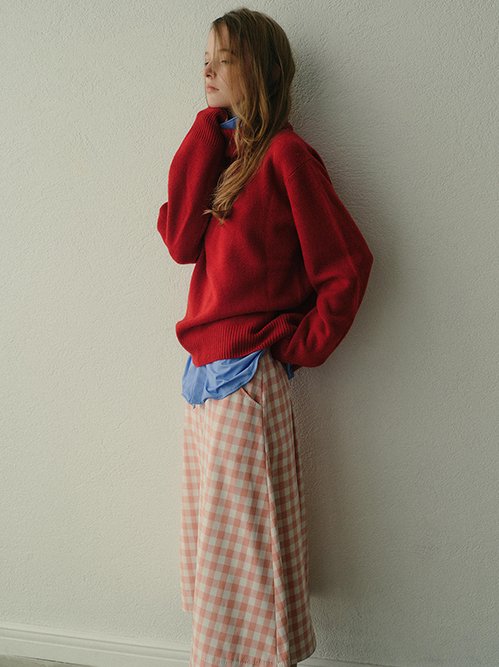 Turtle-Neck Knit Pullover