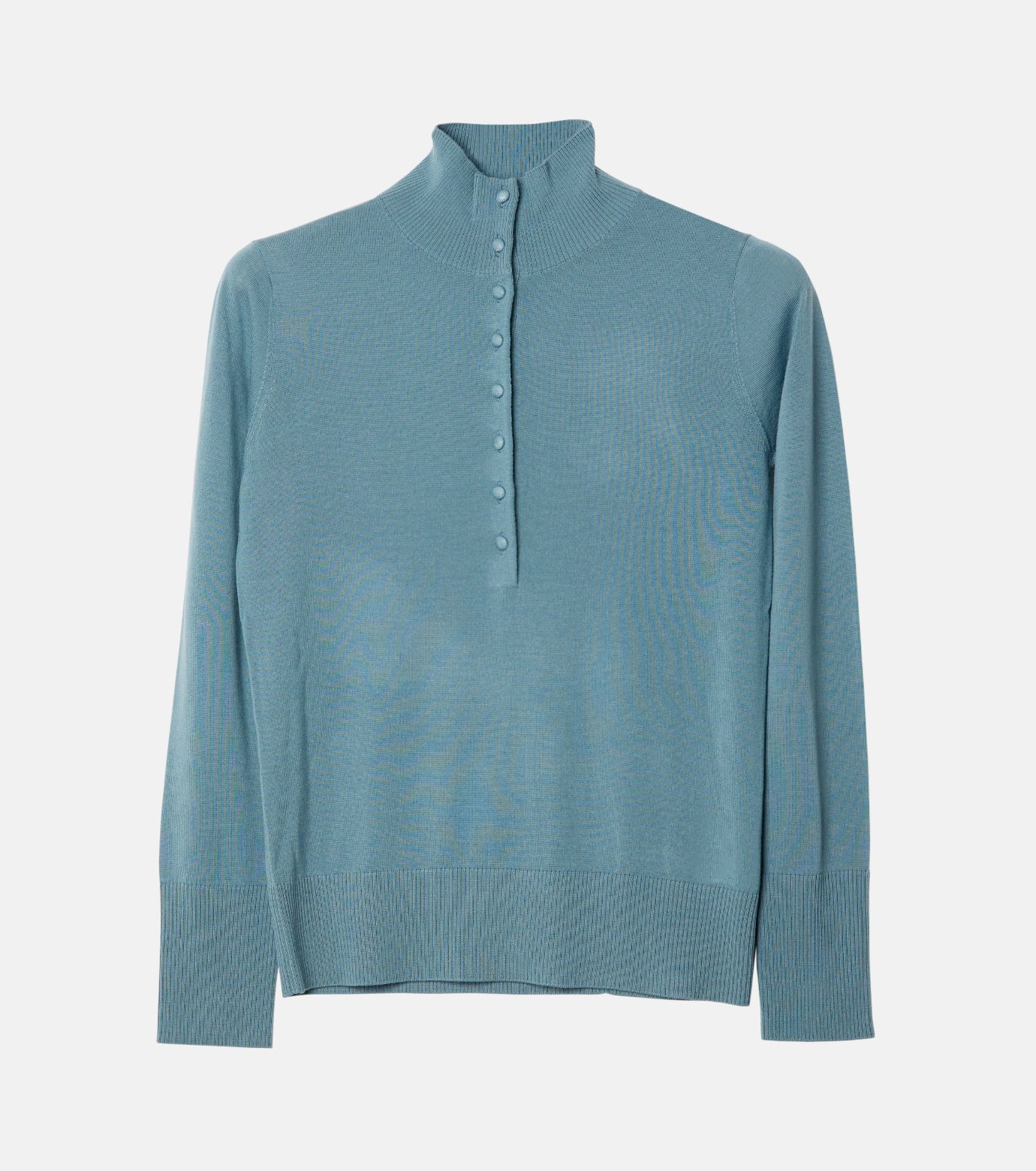ル シェル ブルー - LE CIEL BLEU | Button-Front High Neck | RESTIR